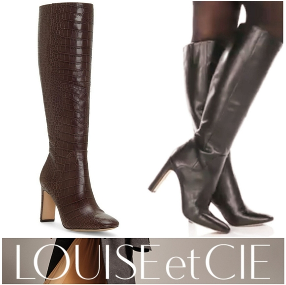 Vince Camuto Shoes - Louise et Cie x Vince Camuto Brown Embossed Leather Boots